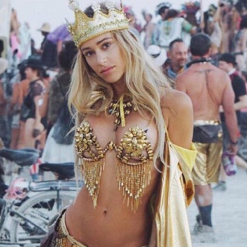 Handmade Burning man festival gold bra32D SOLD OUT